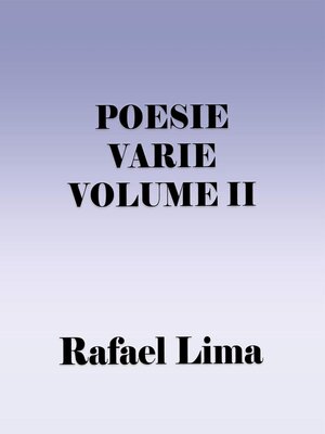cover image of Poesie Varie Volume II